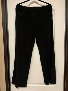 Evan Picone Black Straight-Leg Pants, Stretch, size 10